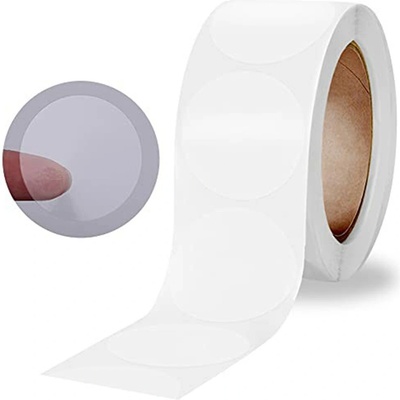 AppleMix okrúhle samolepky na darčeky obaly 500 ks transparentné