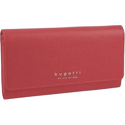 Bugatti Дамски кожен портфейл Bugatti Linda 16CC, eстествена кожа, червен (49 3677 16)