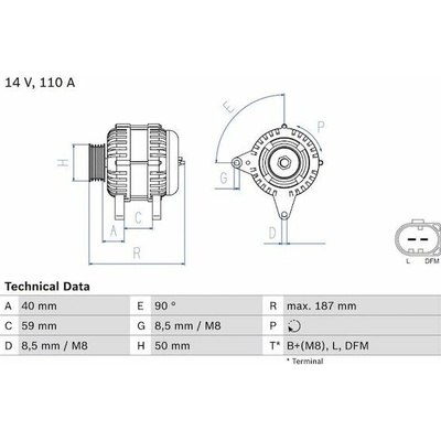 generátor BOSCH 0 986 046 070 BO 0986046070