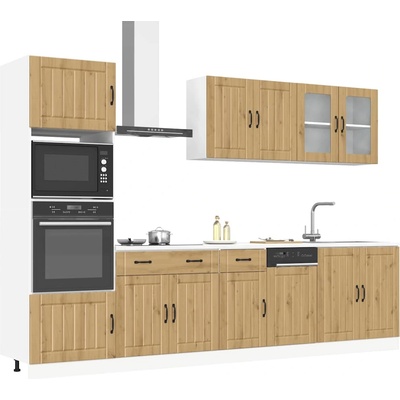 vidaXL Комплект кухненски шкафове от 7 части Kalmar, инженерно дърво (3314750)