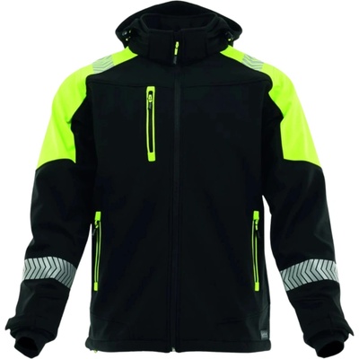 Sara Workwear Softshellová bunda COMFORT NEO černá žlutá