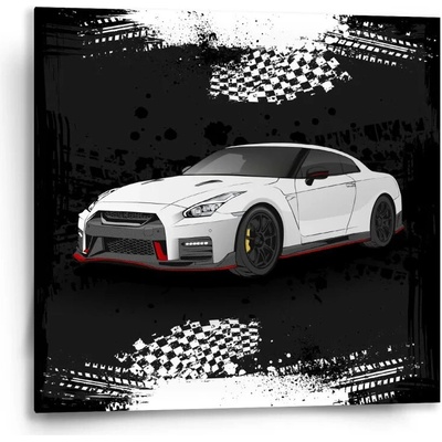 Sablio Obraz Nissan GTR 35 Čierny - 50x50 cm