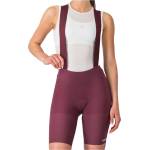 Castelli Дамски клин за колоездене Castelli Women's Premio Evo DT Bibshort Cycling bottoms - Deep Bordeaux / Rosa Giro - размер XL (155-1955-0315)