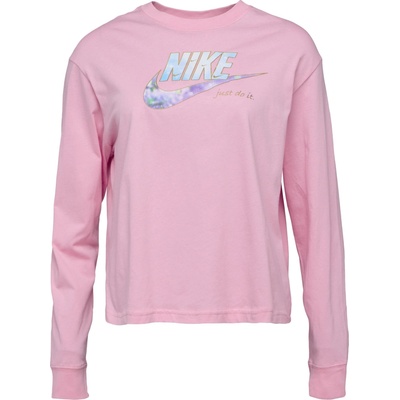 Nike Dámske tričko s dlhým rukávom NSW TEE OC 1 LS BOXY ružová