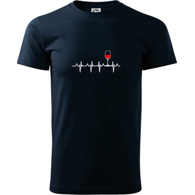 EKG Víno tričko tmavomodrá