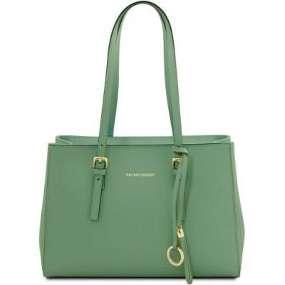 Tuscany Leather Kožená shopper kabelka mätová 2037 1 130