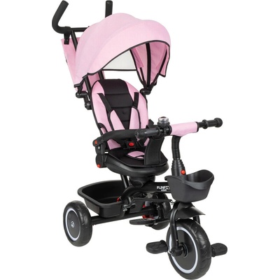 FunFit Kids Twist 360° въртяща се триколка с пръчка - розово (4737)