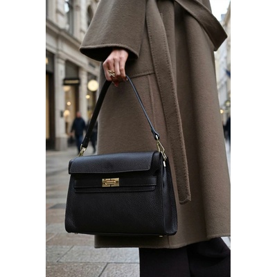 Peca Del Sol ČOKOLÁDOVÁ kožená kabelka HANDLE BAG
