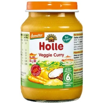 Holle Био зеленчуково пюре Holle - Зеленчуково къри, 190 g (BB210532)