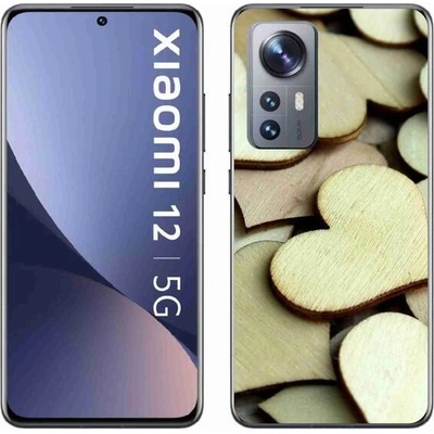 Pouzdro mmCase Gelové Xiaomi 12X - dřevěná srdíčka