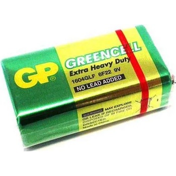 GP Batteries Цинк карбонова батерия GP 6F22 /9V/ Greencell 1604GLF-B 1 бр. shrink (GP-BM-1604GLF-B)