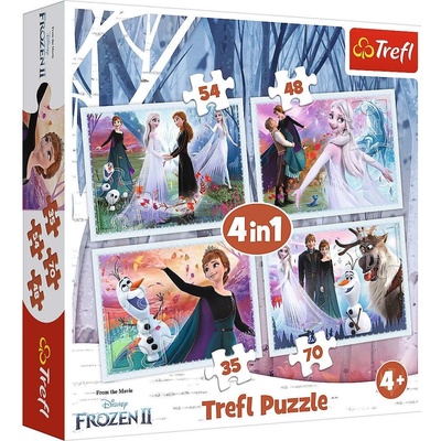 Trefl 34344 Frozen 2 Ledové království 4 v 1 35 48 54 70 dílků