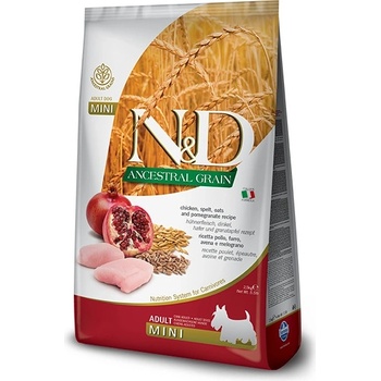N&D dog Low Grain Adult Mini Chicken, Spelt, Oats & Pomegranate 2,5 kg