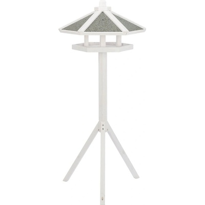 Trixie Vonkajšie krmítko Natura so strieškou a silom borovicové drevo 1,45 m 65 x 46 cm biela
