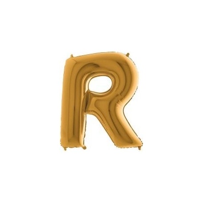 GRABO fóliový balónek PÍSMENO ZLATÉ R 102cm,40" nafukovací