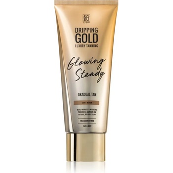 Dripping Gold Glowing Steady автобронзант за постепенен тен Light - Medium 200ml