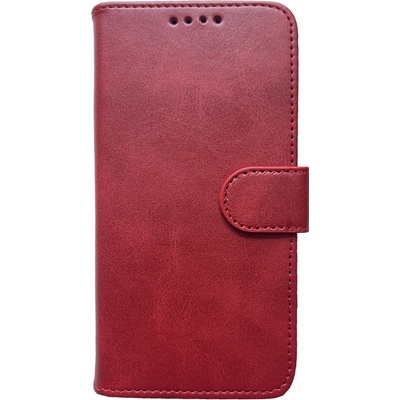 Pouzdro Mobiwear Luxusní flip Xiaomi Redmi Note 9 Pro kožené Tmavě červené