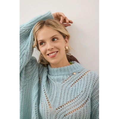 BIZUU Пуловер с вълна Bizuu ROSSO (ROSSO.BLEKITNY)