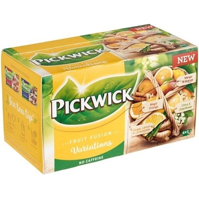 Pickwick Fruit Fusion Výběr 4 ovocnobylinných čajů aromatizovaných 20 ks 37,5 g