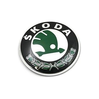 Znak ŠKODA 80mm černá zelená 1U0853621C MEL 1U0853621 1U0853621C – Zboží Mobilmania