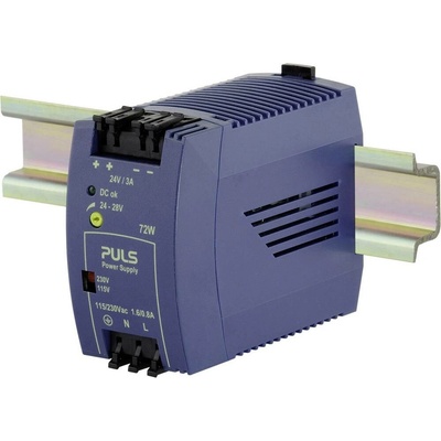 PULS MiniLine ML70.100 sieťový zdroj na montážnu lištu (DIN lištu), 24 V/DC, 3 A, 72 W, výstupy 1 x