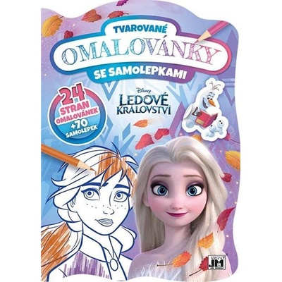 Tvarované omalovánky se samolepkami Ledové království