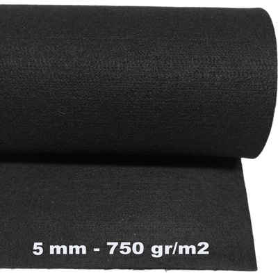 Technický filc 5 mm, farba čierna, metráž 150 cm