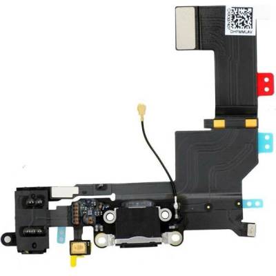 AppleKing nabíjecí a audio flex konektor pro iPhone 5S - černý