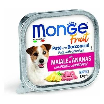 Monge Fruit Paté and Chunkies s bravčovými kúskami a ananásom pre dospelých psov 100 g