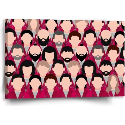 Sablio Obraz Money heist Anonymné tváre - 60x40 cm