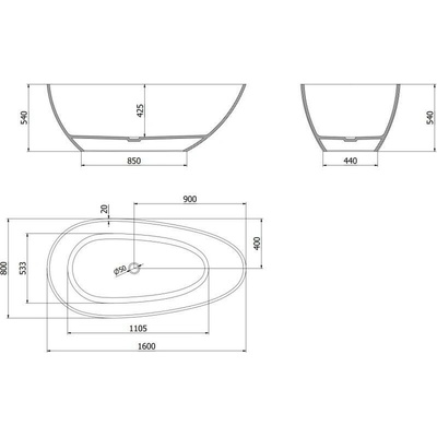 Mexen Glass 160 x 80 cm 58061608013