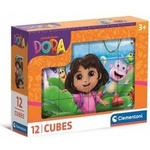 Clementoni -CLE CUBI 12 Blocks 12pc Dora 41510