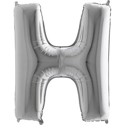 Grabo Nafukovací balónik písmeno H strieborné 102 cm