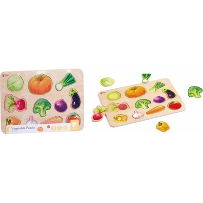 Teddies puzzle/vkladačka doskové zelenina
