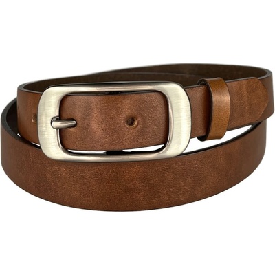 Penny Belts dámský úzký kožený opasek 173-48 hnědý