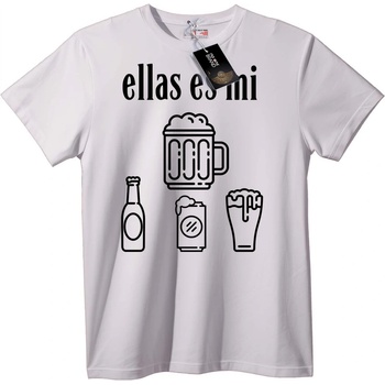 NOONEBRAND Тениска за любители на бира - 5XL, White