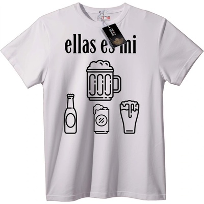 NOONEBRAND Тениска за любители на бира - 5XL, White