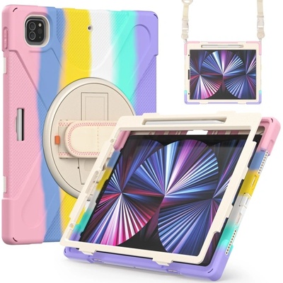 Vsetkonamobil 58824 SOLID Odolný kryt pre Apple iPad Pro 12.9 2022 / 2021 RAINBOW