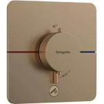 Hansgrohe ShowerSelect Comfort Q 1-функционален, матиран бронз, термостатичен смесител за душ с допълнителен изход (15589140)
