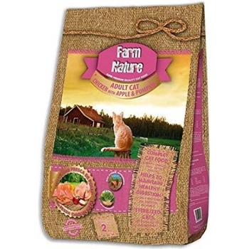 Farm Nature Adult Chicken with apple and pumpkin cat - храна за израстнали котки, Пиле с ябълка и тиква - 10 кг ASF55GA10