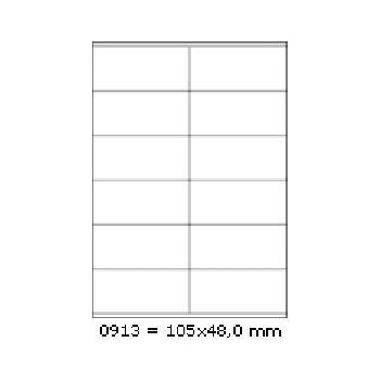CDRmarket Самозалепващи етикети 105 x 48 mm, 12 етикети A4, 100 листа (R0ECO.0913A, 227008)