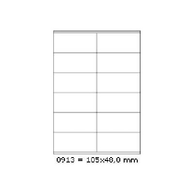 CDRmarket Самозалепващи етикети 105 x 48 mm, 12 етикети A4, 100 листа (R0ECO.0913A, 227008)