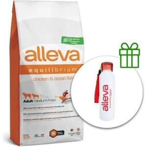 Alleva SP EQUILIBRIUM кучешка пиле и океанска риба възрастен 12 кг + термобутилка безплатно