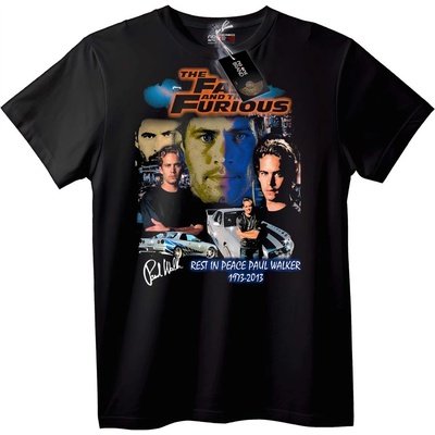NOONEBRAND Тениска Fast and Furious Трибют на Paul Walker - 7XL, Black