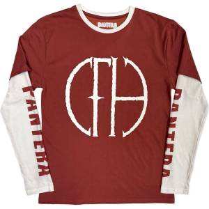 Pantera Frayed Logo Sleeve Print Red & White M Риза (PANLLST40MRW02)