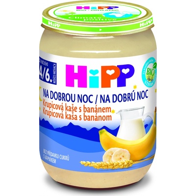 Hipp Bio Dobrou noc Krupicová s banánem 6 x 190 g – Zboží Dáma