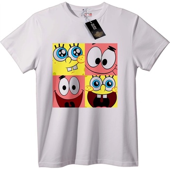 NOONEBRAND Тениска SpongeBob & Patrick Мрежа - S, Black