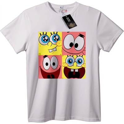 NOONEBRAND Тениска SpongeBob & Patrick Мрежа - S, Black