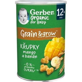 GERBER Organic chrumky s mangom a banánom 35 g