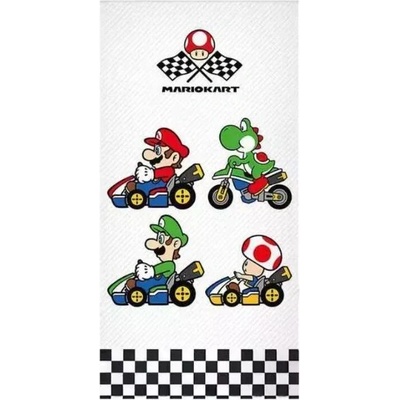 Carbotex Хавлия Super Mario: с мотиви от Марио Карт - 70 х 140 см (MK231002-R)